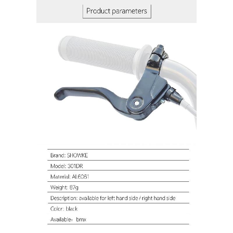 BMX BIKE Brake lever301DR alloy 87g available for left hand side / right hand side black