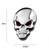 3D Car Sticker Premium Warrior Metal Car Side Fender Rear Trunk Skull Emblem Badge Decal for Any Vehicle Truck Car Motorcycle RV