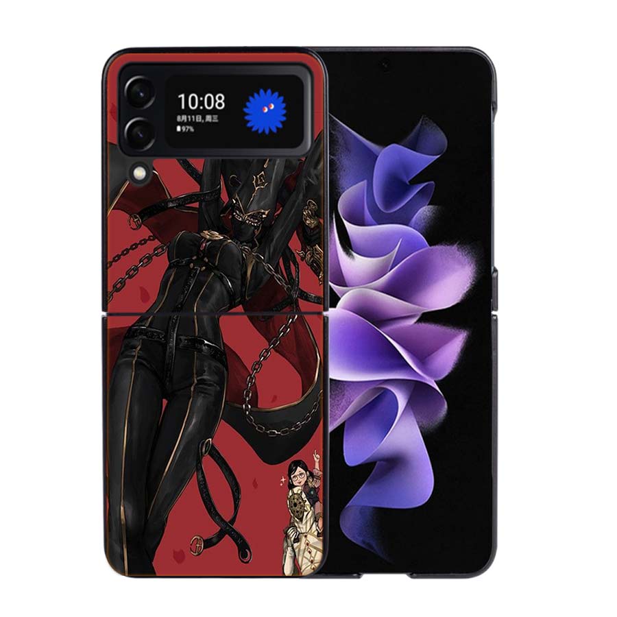 Bayonetta Phone Case For Samsung Z Flip 7 6 5G Galaxy Z Flip4 Z Flip5 Z Flip3 Coque Black Hard PC Shell Protective Cover