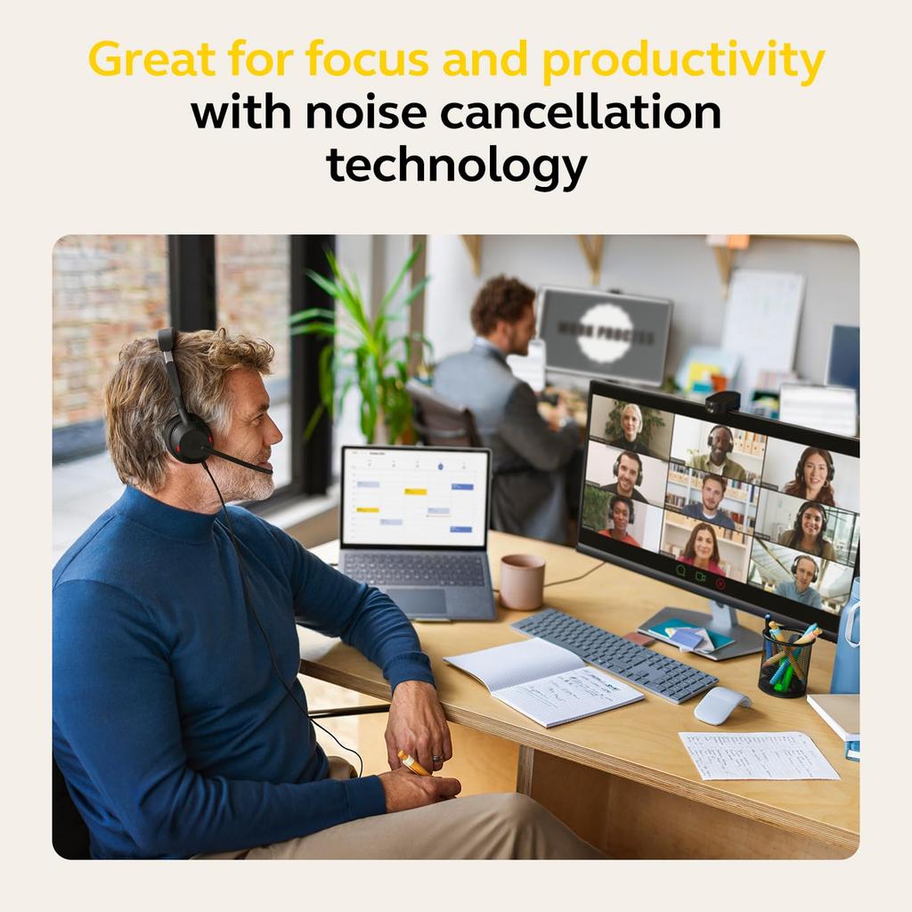 Jabra Evolve2 50 UC Моно Беспроводная одноушная гарнитура с шумоподавляющим микрофоном USB-подключение Bluetooth-подключение Мягкая кожаная подушка