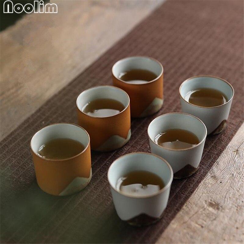 Ручная роспись горные керамические чашки грубая керамика китайский чайный сервиз кунг-фу чайная посуда ручной работы