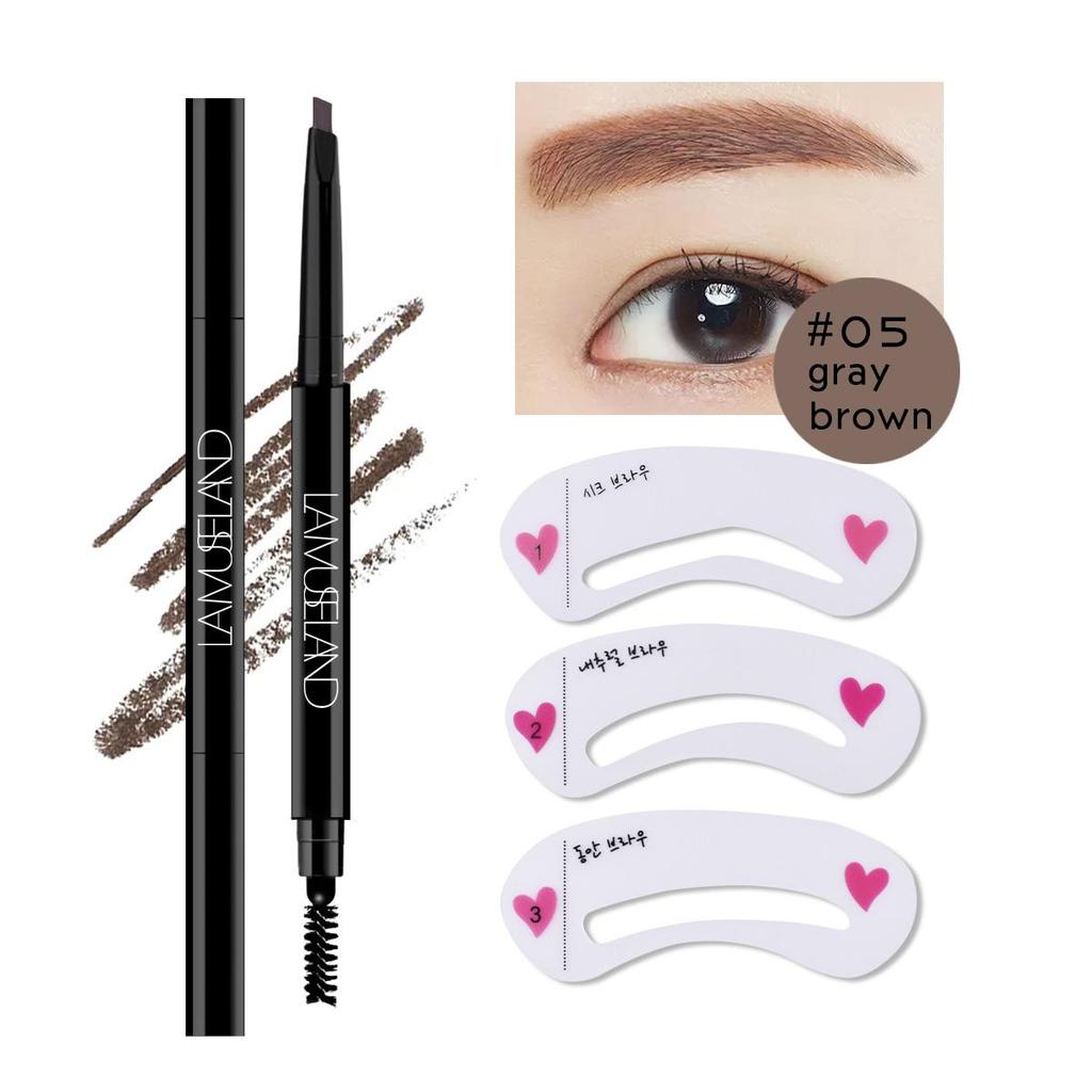 LAMUSELAND 5 цветов долговечный водонепроницаемый двуглавый карандаш для бровей