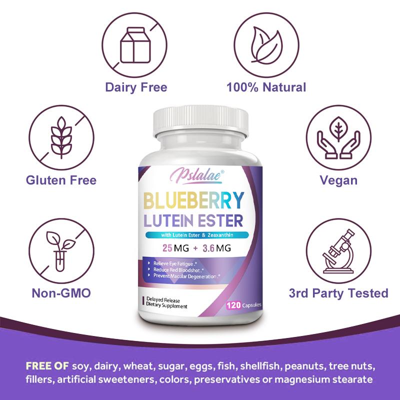 Pslalae - Blueberry Lutein Ester Capsules - Eye Health