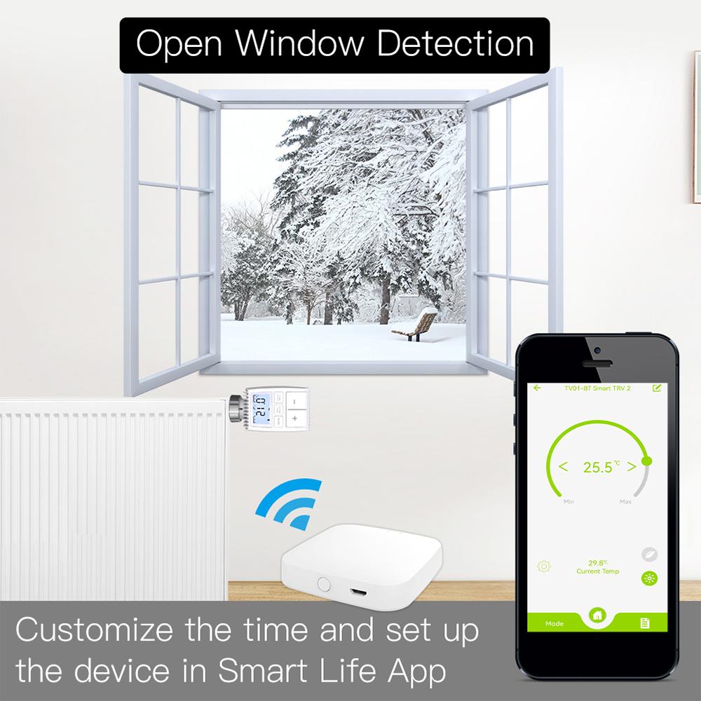 Радиаторный термостат ZigBee, регулятор температуры нагрева, датчик температуры ZigBee 3.0 TRV