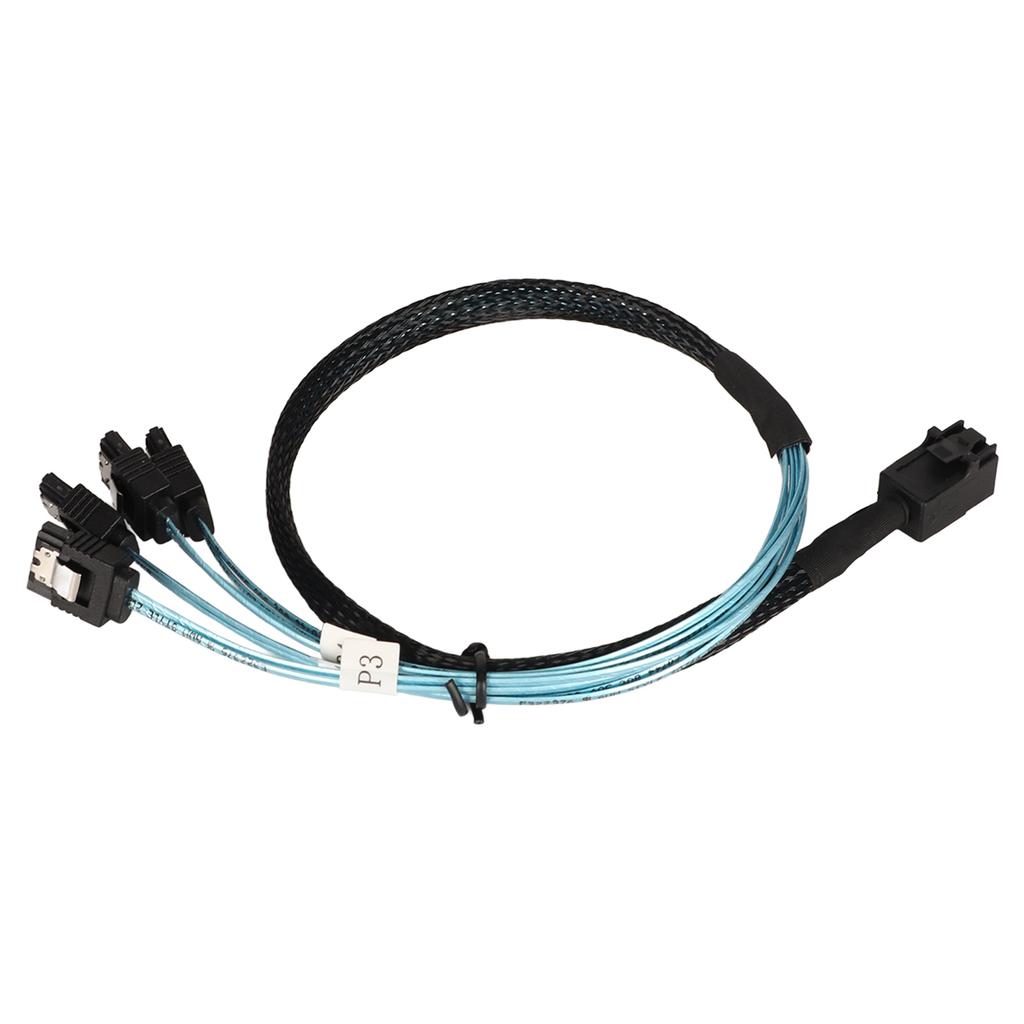 12 Гбит/с Mini SAS HD SFF-8643 на 4 SATA 3.0 Кабель ПВХ Двухканальный 7-контактный Серверный Массив Жестких Дисков Линия Данных 0,5 м 1,6 фута