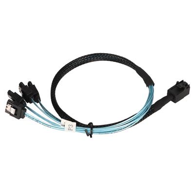 Кабель 12 Гбит/с Mini SAS HD SFF 8643 на 4 SATA 3.0 ПВХ Двухканальный 7P Серверный Массив Жестких Дисков Линия Передачи Данных 1 м 3,3 фута