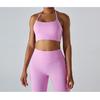 Новый сексуальный спортивный топ с подвеской на шее, женский бюстгальтер для йоги, быстросохнущий, красивая спина, бюстгальтер для бега и фитнеса, костюм для йоги