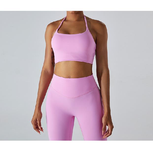 Новый сексуальный спортивный топ с подвеской на шее, женский бюстгальтер для йоги, быстросохнущий, красивая спина, бюстгальтер для бега и фитнеса, костюм для йоги
