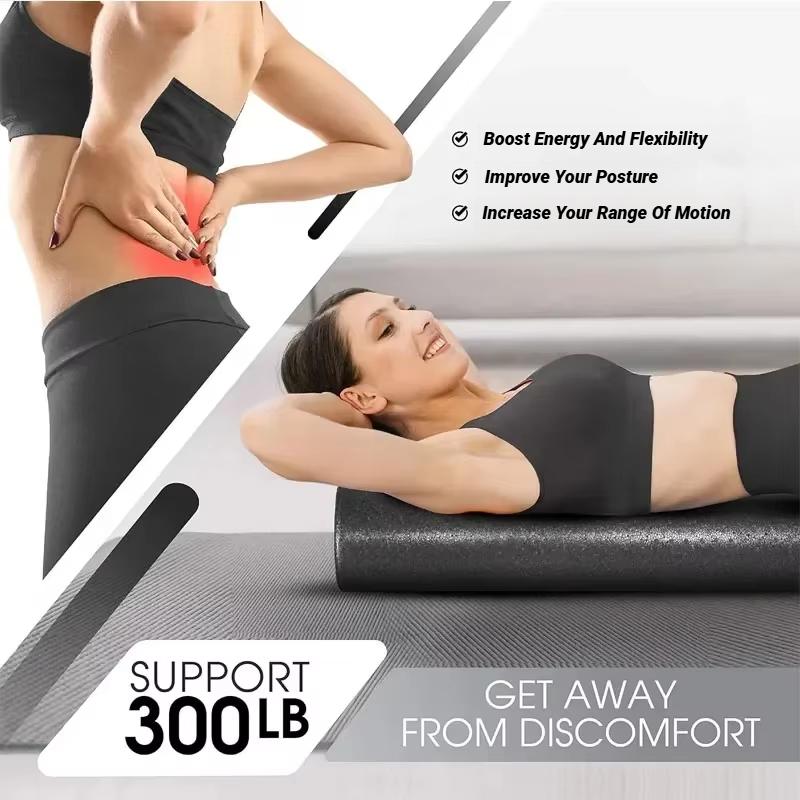 Epp Yoga Foam Massage Roller Fitness Portable Pilates Body Exercises Gym For Leg Arm Back Feet Pain Shaft Muscle Relaxation