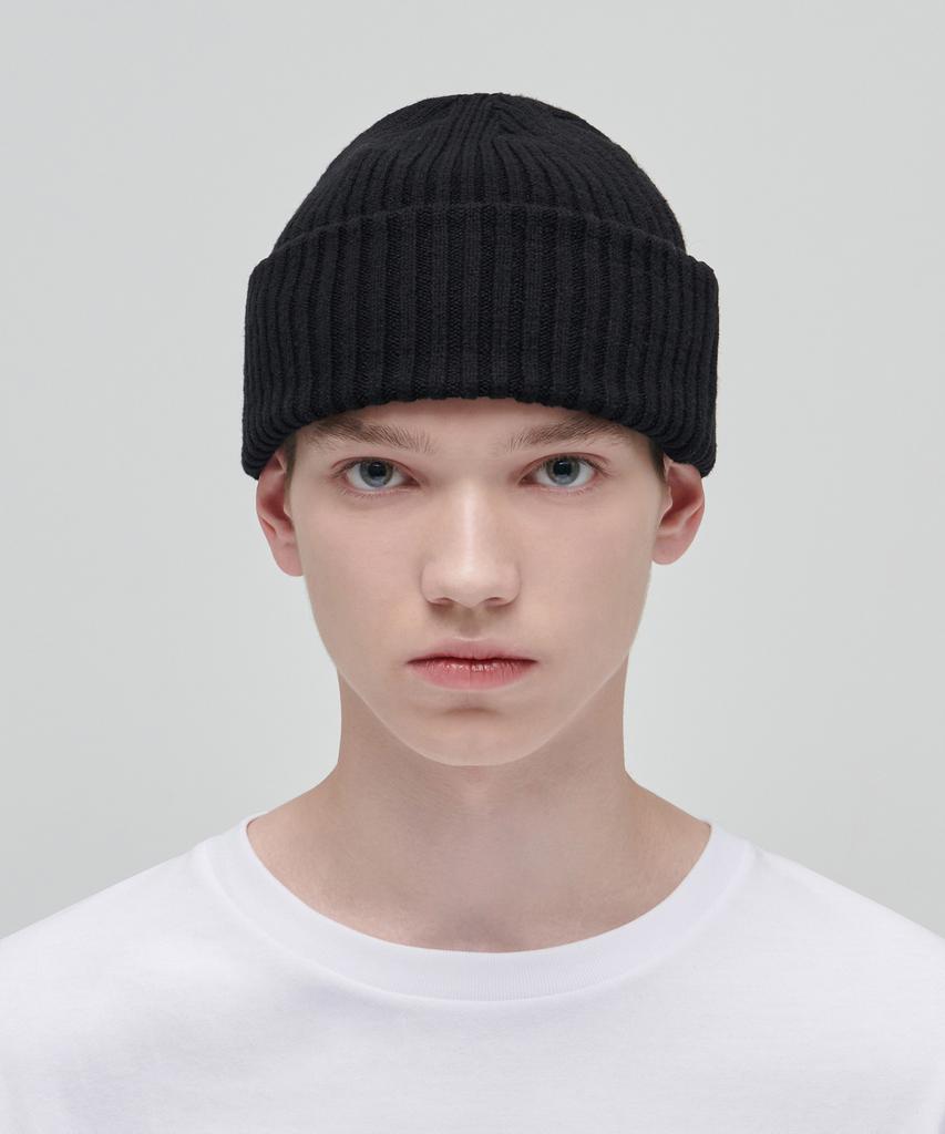 MUSINSA STANDARD Bold Knit Beanie [Black]