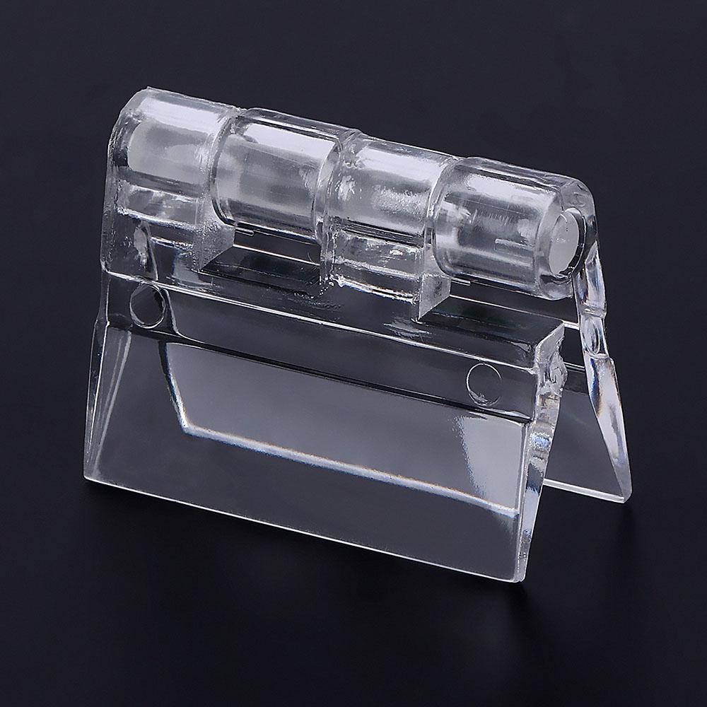 Practical 10Pcs Clear Acrylic Folding Tools Plastic Furniture Hinge Hinge