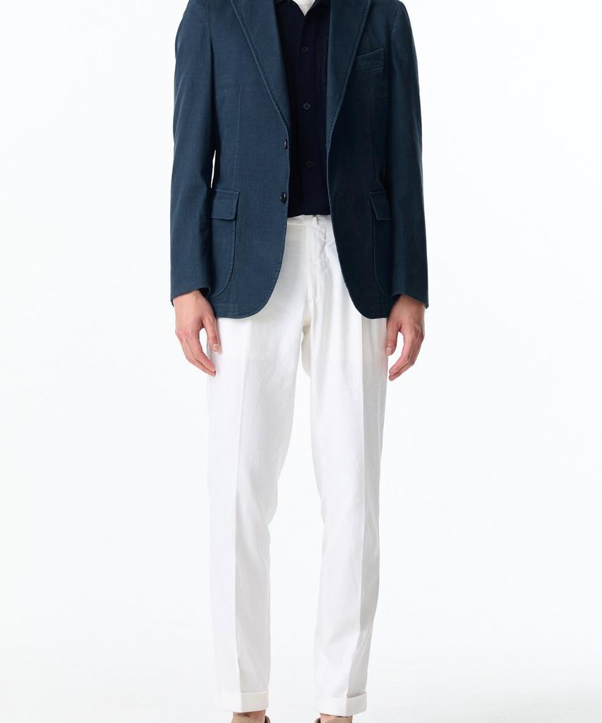 Man On The Boon Stretch Cotton Garment Washed Jacket_Navy 4714102002