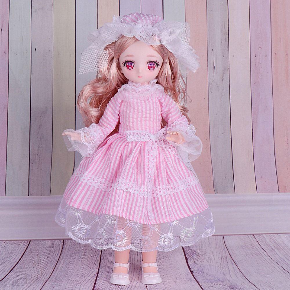 Fashion Doll Princess Dress Cute 1/6 Dress Up Doll DIY Clothes 30cm Dolls Clothes  BJD Doll