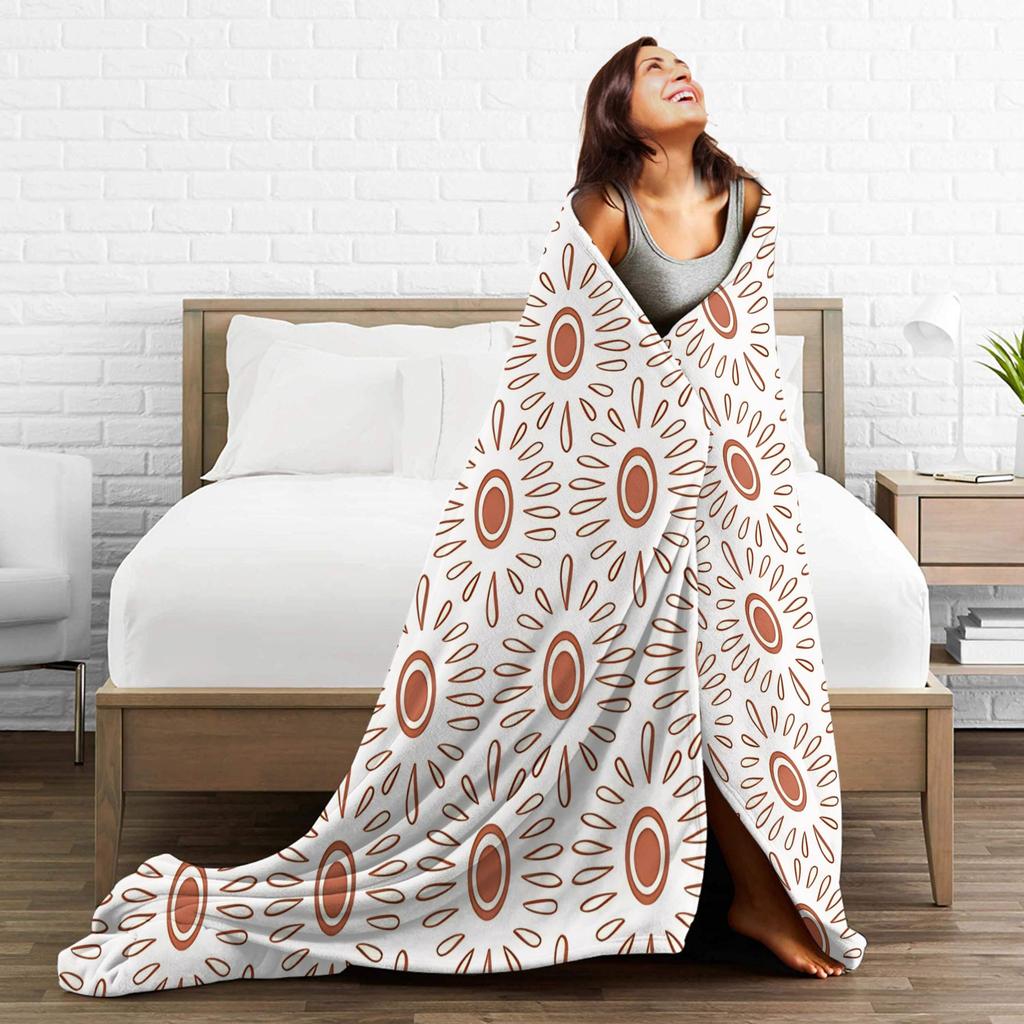 Bohemian pattern Flannel Blankets Winter Super Soft Bedding Throws for Girls Boys Couch Bed Funny Bedspread Sofa Bed Cover