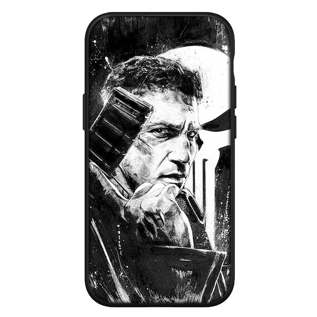 Чехол для iPhone 16 15 Xiaomi Redmi Note 14 13 12 11 Pro Max X 8 9 16e Samsung Galaxy S25 S24 S23 Moto G75 G85OPPO Huawei Punisher Marvel Phone Case