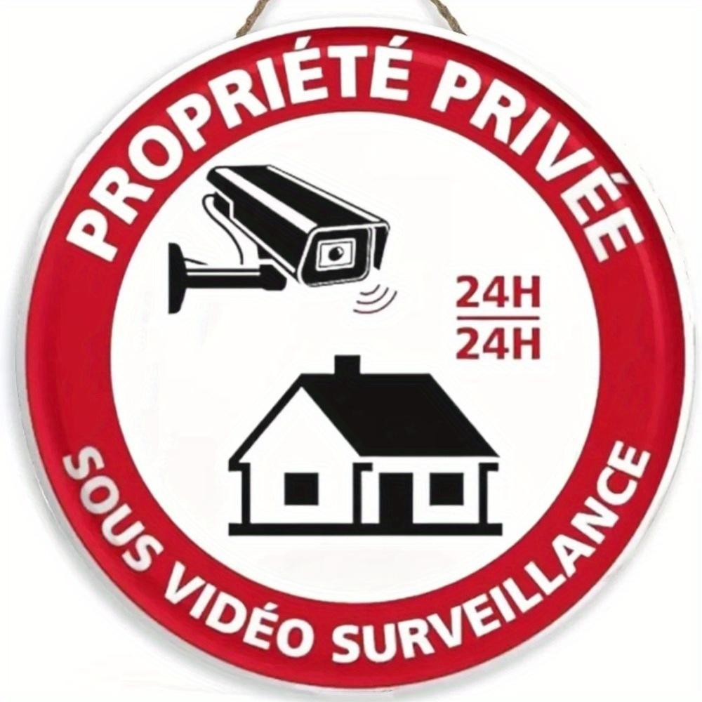 1 шт. 2d плоский круглый деревянный знак - 20 см Посторонним вход воспрещен Предупреждение Видеонаблюдение Настенный плакат Доска Двор Жесткий Знак Безопасности