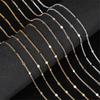 Gold Silver Copper Cable Necklace Components Craft DIY 2M Sequins Chain Findings Jewelry Making