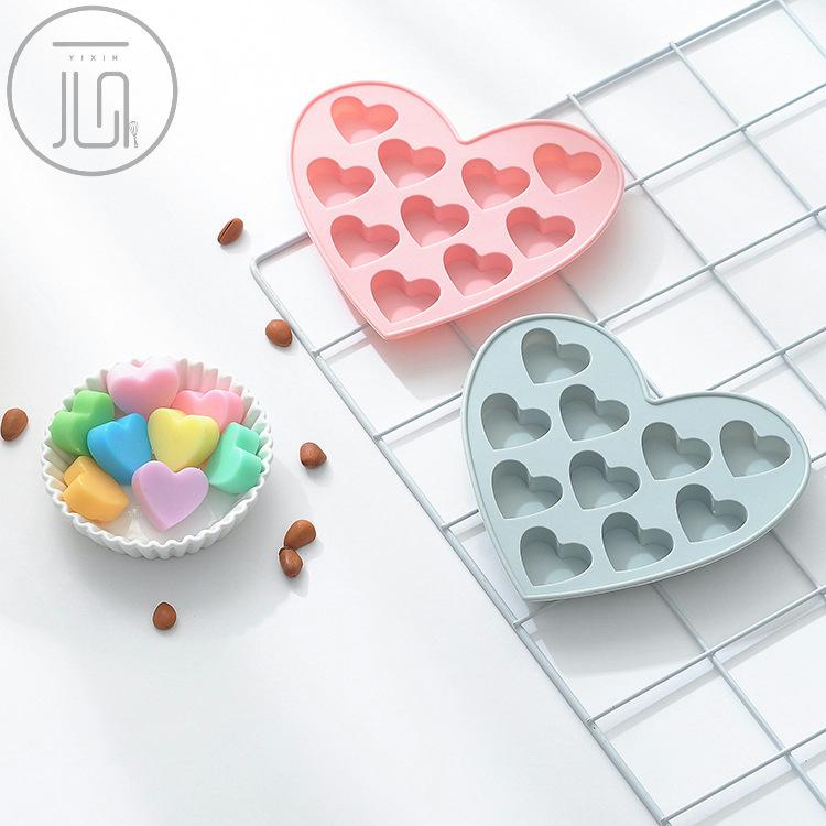10 Even Small Love Silicone Handmade Soap Cake Mold DIY Chocolate Mold Baking Mold Ice Grid Mold