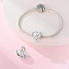 100% 925 Silver Sisters Best Friends Series Charms Pink Heart Rose Beads Fit Qikaola Bracelet DIY Birthday Jewelry Gift