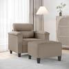 VidaXL Armchair with Footrest Taupe 60 Cm Microfibre Fabric 3201225