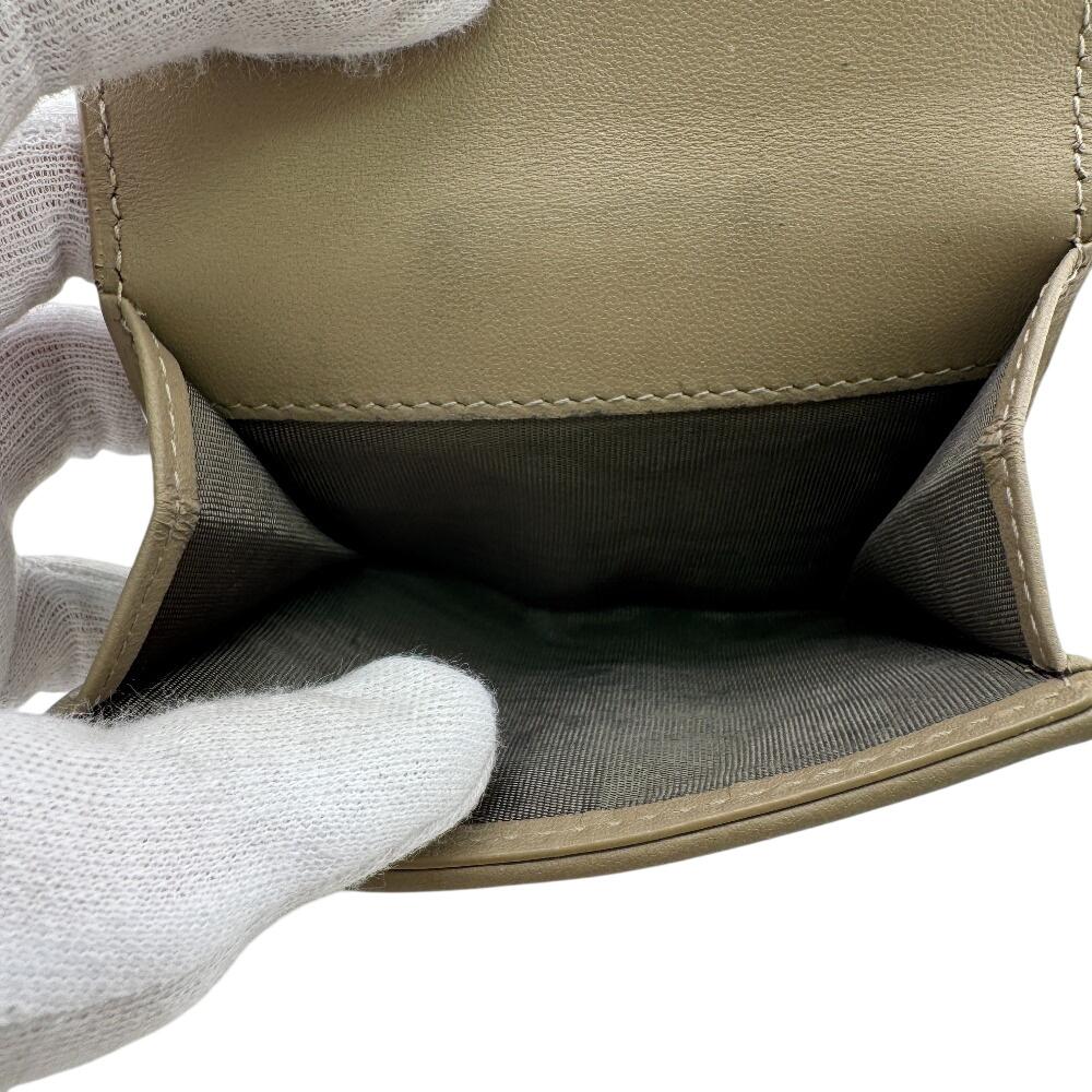 Dior Canage leather Lady Dior Bifold Wallet Brown leather Women Used