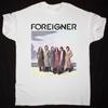 Ретро Футболка с коротким рукавом 1977 года группы Foreigner Белая Унисекс S-2345XL Унисекс Футболка