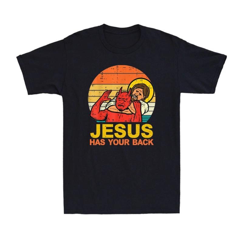 2026 Summer New Design Jesus Supporting You Pattern High-Quality Comfortable Casual Print Men's T-Shirt
