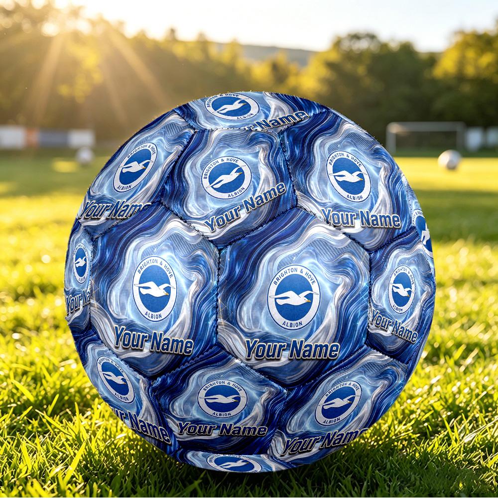 Personalized Size 5 Football Brighton & Hove Albion Football Pattern Outdoor Game Sports Ball Gift
