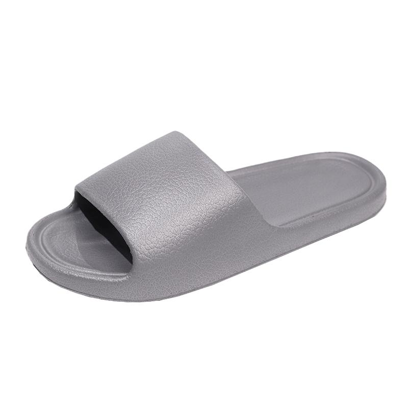 Fashion Couple Home Summer Slippers Simple Texture Solid Color Anti-skid Soft Sole Shower Slippers Outdoor Flip Flops Women Men Sandals
