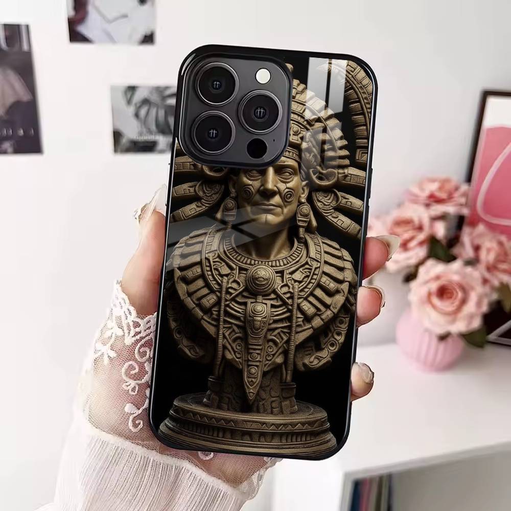 Mayan Aztec Calendar Statue  Phone Case For iPhone 17,16,15,14,13,12,Plus,Pro,Max For Magsafe Magnetic Wireless Charge