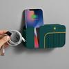 Wall Mounted Mobile Phone Storage Rack Mobile Phone Charging Holder  Bedroom Bathroom Kitchen
