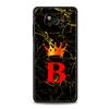 Мраморный чехол-обложка с буквой для Xiaomi Poco F7 Ultra F6 F5 F4 F3 X6 X5 X4 X3 NFC C51 C55 M4 GT 5G Мягкий ТПУ корпус Fundas Сумки