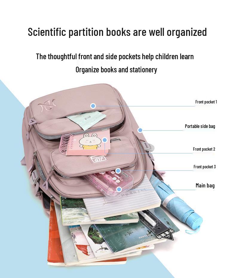 Korean Style Large Capacity Backpack for Middle School Girls