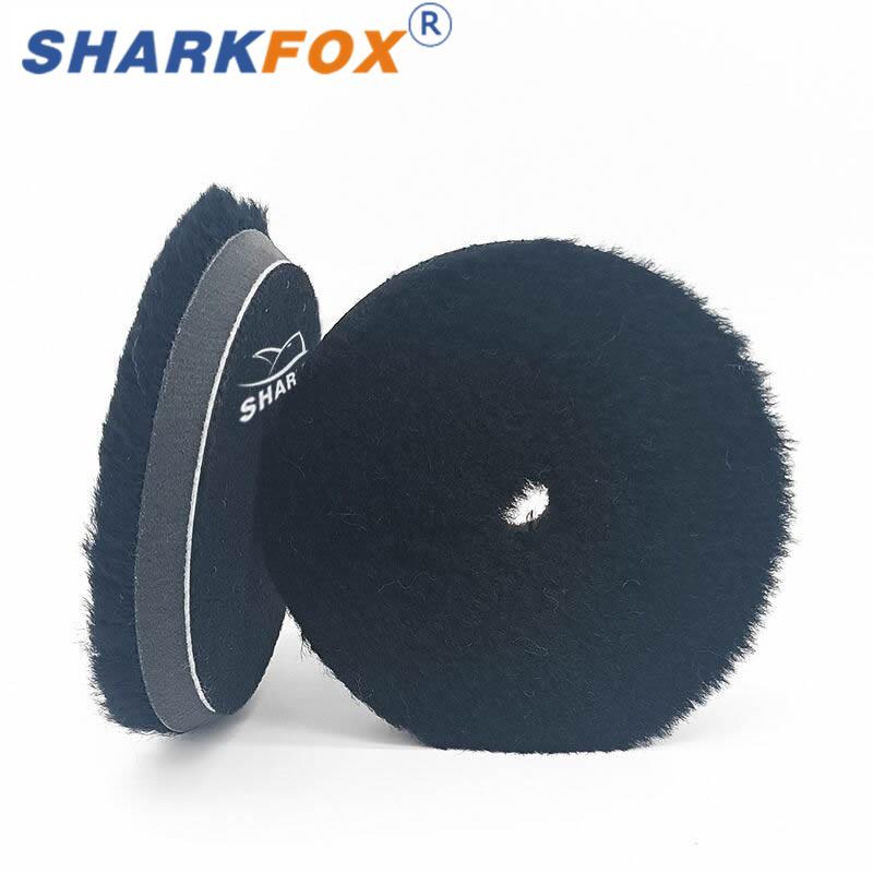 Sharkfox 5/6 дюймов Натуральный Длинноворсовый Шерстяной Полировальный Круг для Полировальной Пасты Cutting и Удаления Царапин Диск-Полировальщик для Ухода за Автомобилем