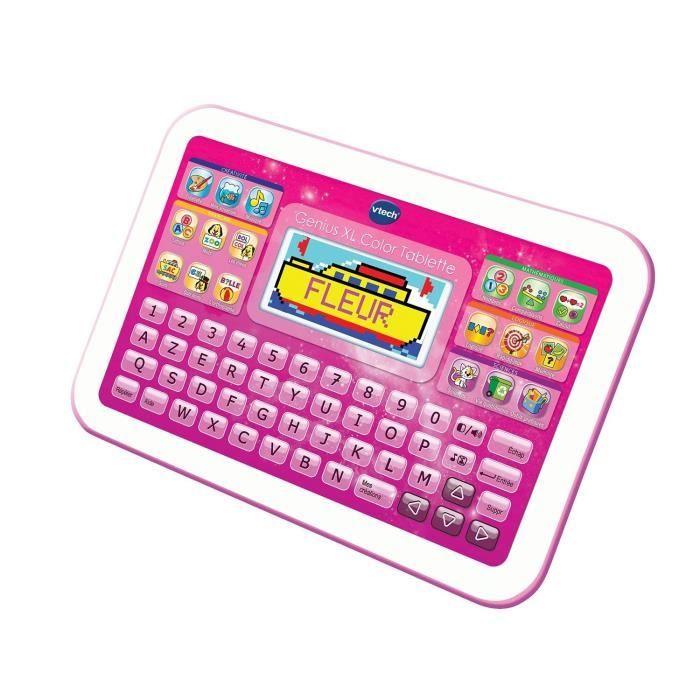 Tablette éducative vtech genius xl color rose - 60 activités - fille 4 à 7 ans