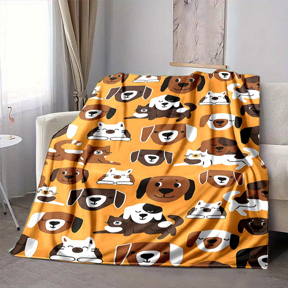 1pc Pets Animals Blanket, Lightweight Flannel Throw Blanket for Sofa, Bed, Travel, Camping, Living Room, Office, Couch, Chair, and Bed