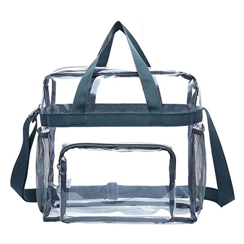 Portable Transparent Shoulder Crossbody Bag Tote Satchel PVC Handbag For Women Lady Large Capacity Clear Bag Shopping Handbag