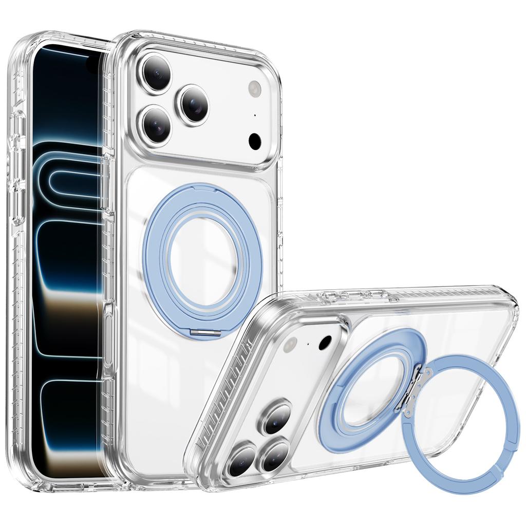 Магнитная подставка 360° для чехла iPhone 12-17 Pro Max Магнитная беспроводная зарядка Подставка-крышка для iPhone 15 16 17 Pro Max