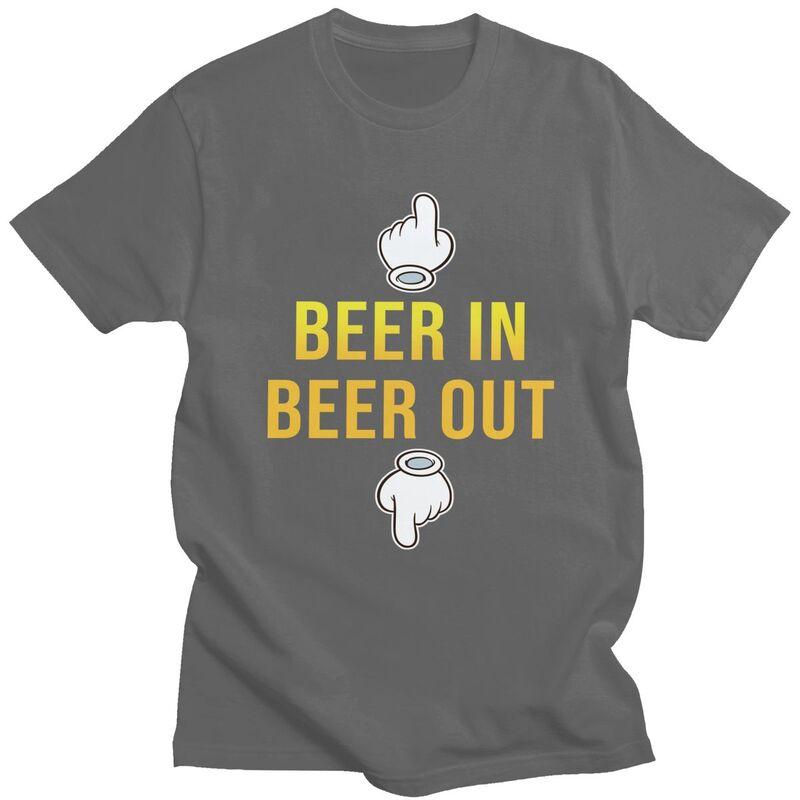 Мужские футболки с принтом 'Custom Beer In Beer Ou' 100% хлопок Повседневные футболки