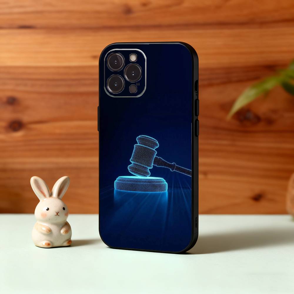 L-Закон L-Адвокат J-Судья J-Справедливость Чехол для телефона для iPhone17,16,15,14,13,12Plus,Pro Max,XS,5G Мягкий Силиконовый Черный Чехол