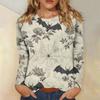 Women's Fashion Casual Halloween Printed Round Neck Long Sleeve Pullover Top