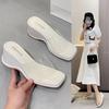 Women's Sandalshigh Heels Slippers  Flip Flops Summer Shoes Pumps Sandalias Transparent Slides Mujer