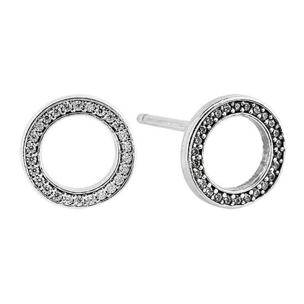 Серьги-гвоздики PANDORA Навсегда 290585CZ