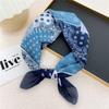 Cotton And Linen Small Square Scarf Silk Scarf Women'S Spring And Autumn New Style Artistic And Versatile Fashionable Temperament Headband Scarf