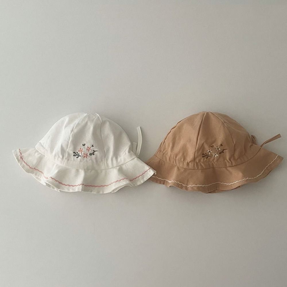 Pleated Infant Bucket Hat Love Heart Toddle Fisherman Hat Sweet Baby Sunhat  Baby
