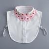 Women Embroidery Lace Detachable Lapel Fake Collar Shirt White Ruffles False Collar Woman Removable False Blouse Nep Kraagie