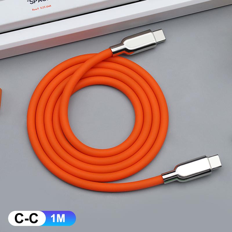 240 В Pd3.1 Жидкий силикон USB Type-C Быстрозарядный кабель 15 16 17 S23 S24 S25