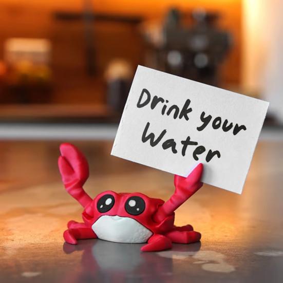 3D Printed Crab Ornament Magnetic Crab Toy with Flexible Ball-Jointed Arm Collectible Desktop Pet Crab Fidget Toy Gift for Kids Adults