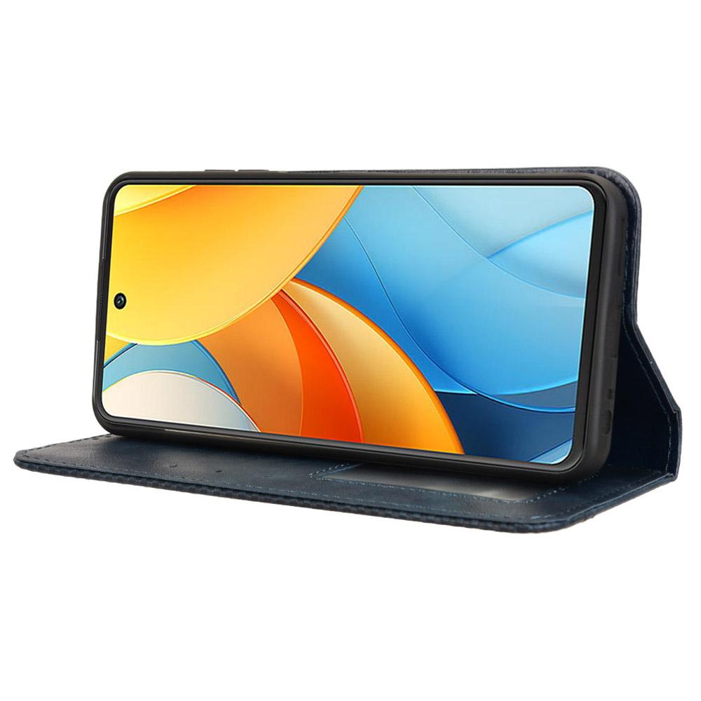 For ZTE Axon 60 Lite/Blade V60 Vita Wallet Case Retro Leather Phone Cover with Stand