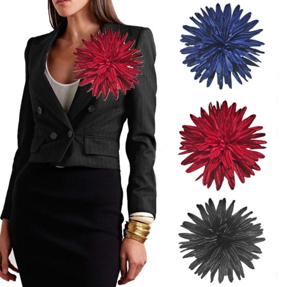 Suit Sweater Coat Large Flower Brooch Fabric Handmade Accessories Pin Brooch New Corsage
